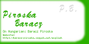 piroska baracz business card